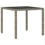 Conjunto de Comedor de Jardín de 5 Piezas con Cojines Gris de Poliratán | Foro24.es | Tu tienda online para hogar, jardín y más Foro24.es