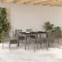 Conjunto de Comedor de Jardín de 7 Piezas con Cojines Gris de Poliratán von , Gartenstühle - Ref: Foro24-3334874, Preis: 500,...