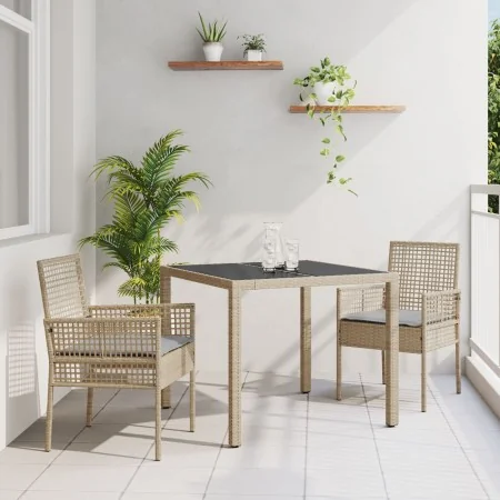 Juego de 2 Beige Poliratán 90 x 90 x 75 cm | Foro24.es | Tu tienda online para hogar, jardín y más Foro24.es
