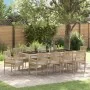Juego de Comedor de Jardín de 11 Piezas con Cojines Beige Poliratán von , Gartenstühle - Ref: Foro24-3334886, Preis: 797,41 €...