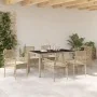 Conjunto de Comedor de Jardín de 7 Piezas con Cojines Beige de Polirratán de , Sillas de jardín - Ref: Foro24-3334890, Precio...