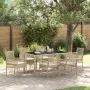 Conjunto de Comedor de Jardín de 7 Piezas con Cojines Beige de Polirratán de , Sillas de jardín - Ref: Foro24-3334890, Precio...