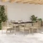 Set de Comedor de Jardín de 7 Piezas con Cojines Beige de Poliratán de , Sillas de jardín - Ref: Foro24-3334891, Precio: 533,...