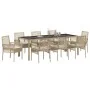 Set de Comedor de Jardín de 9 Piezas con Cojines Beig de Poliratán von , Gartenstühle - Ref: Foro24-3334893, Preis: 623,72 €,...