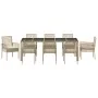 Set de Comedor de Jardín de 9 Piezas con Cojines Beig de Poliratán von , Gartenstühle - Ref: Foro24-3334893, Preis: 623,72 €,...