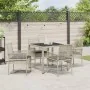 Set de Comedor de Jardín de 5 Piezas con Cojines Gris Claro de Poliratán von , Gartenstühle - Ref: Foro24-3334896, Preis: 327...