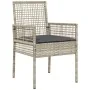 Conjunto de Comedor de Jardín de 5 Piezas con Cojines Gris Claro de Poliratán by , Garden chairs - Ref: Foro24-3334897, Price...