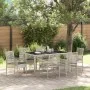 Juego de comedor de jardín de 7 piezas con cojines en gris claro de poliratán von , Gartenstühle - Ref: Foro24-3334898, Preis...