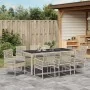 Conjunto de Comedor de Jardín de 9 Piezas Gris Claro Poliratán de , Sillas de jardín - Ref: Foro24-3334900, Precio: 594,90 €,...
