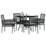 Juego de comedor de jardín de 5 piezas negro de poliratán de , Sillas de jardín - Ref: Foro24-3334924, Precio: 307,55 €, Desc...