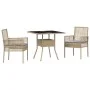 Conjunto de Comedor de Jardín de 3 Piezas Beige de Ratán Sintético de , Sillas de jardín - Ref: Foro24-3334929, Precio: 205,5...