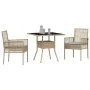 Conjunto de Comedor de Jardín de 3 Piezas Beige de Ratán Sintético de , Sillas de jardín - Ref: Foro24-3334929, Precio: 205,5...