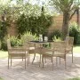 Juego de Comedor de Jardín de 5 Piezas Beige Poliratán by , Garden chairs - Ref: Foro24-3334932, Price: 318,12 €, Discount: %