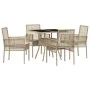 Juego de Comedor de Jardín de 5 Piezas Beige Poliratán by , Garden chairs - Ref: Foro24-3334932, Price: 318,12 €, Discount: %