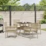 Juego de Comedor de Jardín de 5 Piezas Beige Poliratán by , Garden chairs - Ref: Foro24-3334932, Price: 318,12 €, Discount: %