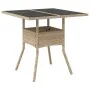 Juego de Comedor de Jardín de 5 Piezas Beige Poliratán by , Garden chairs - Ref: Foro24-3334932, Price: 318,12 €, Discount: %