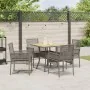 Juego de Comedor de Jardín de 5 Piezas con Cojines Gris Poliratán von , Gartenstühle - Ref: Foro24-3334938, Preis: 320,36 €, ...