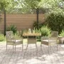 Juego de Comedor de Jardín de 3 Piezas con Cojines Beige Poliratán von , Gartenstühle - Ref: Foro24-3334939, Preis: 199,69 €,...