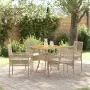 Conjunto de Comedor de Jardín de 5 Piezas con Cojines Beige Polirratán by , Garden chairs - Ref: Foro24-3334940, Price: 309,6...