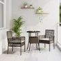 Juego de Comedor de Jardín de 3 Piezas Marrón Ratán Poliéster de , Sillas de jardín - Ref: Foro24-3334943, Precio: 170,27 €, ...