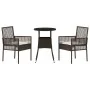 Juego de Comedor de Jardín de 3 Piezas Marrón Ratán Poliéster de , Sillas de jardín - Ref: Foro24-3334943, Precio: 170,27 €, ...