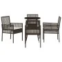 Juego de Comedor de Jardín de 5 Piezas Marrón Polirratán de , Sillas de jardín - Ref: Foro24-3334944, Precio: 280,72 €, Descu...