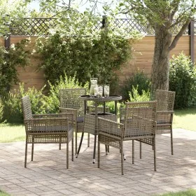 Conjunto de Comedor de Jardín de 5 Piezas Gris