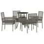 Conjunto de Comedor de Jardín de 5 Piezas Gris Poliratán von , Gartenstühle - Ref: Foro24-3334946, Preis: 287,15 €, Rabatt: %