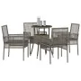 Conjunto de Comedor de Jardín de 5 Piezas Gris Poliratán von , Gartenstühle - Ref: Foro24-3334946, Preis: 287,15 €, Rabatt: %
