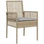 Juego de Comedor de Jardín Set de 3 Beige Mimbre, Vidrio Duradero | Foro24.es | Tu tienda online para hogar, jardín y más Foro24.es