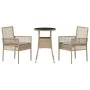 Juego de Comedor de Jardín Set de 3 Beige Mimbre, Vidrio Duradero | Foro24.es | Tu tienda online para hogar, jardín y más Foro24.es