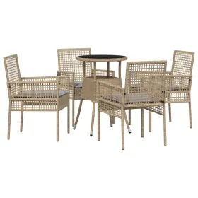 Conjunto de Comedor de Jardín de 5 Piezas Beige
