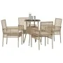 Conjunto de Comedor de Jardín Beige de Ratán Polivarato by , Garden chairs - Ref: Foro24-3334950, Price: 283,01 €, Discount: %