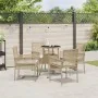 Conjunto de Comedor de Jardín Beige de Ratán Polivarato by , Garden chairs - Ref: Foro24-3334950, Price: 283,01 €, Discount: %