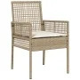 Conjunto de Comedor de Jardín Beige de Ratán Polivarato by , Garden chairs - Ref: Foro24-3334950, Price: 283,01 €, Discount: %
