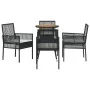 Conjunto de muebles de comedor Conjunto de 5 Negro Ratán, Poliéster von , Gartenstühle - Ref: Foro24-3334952, Preis: 268,84 €...