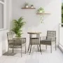 Conjunto de Muebles de Comedor Conjunto de 3 Gris Ratán, Metal by , Garden chairs - Ref: Foro24-3334953, Price: 171,43 €, Dis...