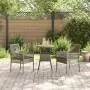 Conjunto de Muebles de Comedor Conjunto de 3 Gris Ratán, Metal by , Garden chairs - Ref: Foro24-3334953, Price: 171,43 €, Dis...