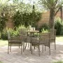 Conjunto de Muebles de Comedor Conjunto de 5 Gris Ratán, Vidrio | Foro24.es | Tu tienda online para hogar, jardín y más Foro24.es
