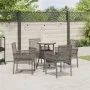 Conjunto de Muebles de Comedor Conjunto de 5 Gris Ratán, Vidrio | Foro24.es | Tu tienda online para hogar, jardín y más Foro24.es