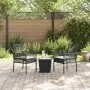Conjunto Bistro de Jardín de 3 Piezas con Cojines en Ratan Sintético Negro de , Sillas de jardín - Ref: Foro24-3334955, Preci...