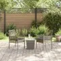 Set de Bistro de Jardín de 3 Piezas con Cojines en Gris de Poliratán by , Garden chairs - Ref: Foro24-3334957, Price: 167,78 ...