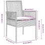 Conjunto de Bistro de Jardín de 3 Piezas con Cojines Ratan de Polipropileno Negro von , Gartenstühle - Ref: Foro24-3334960, P...