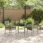 Conjunto de Bistro de Jardín de 3 Piezas con Cojines Gris de Poliratán von , Gartenstühle - Ref: Foro24-3334964, Preis: 170,7...