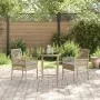 Conjunto de Bistro de Jardín de 3 Piezas con Cojines Beige de Poliratán de , Sillas de jardín - Ref: Foro24-3334965, Precio: ...