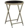 Conjunto de Bistro de Jardín de 3 Piezas con Cojines Beige de Poliratán de , Sillas de jardín - Ref: Foro24-3334965, Precio: ...