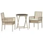 Conjunto de jardín bistró de 3 piezas con cojines beige de poliratán von , Gartenstühle - Ref: Foro24-3334966, Preis: 177,99 ...