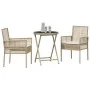 Conjunto de jardín bistró de 3 piezas con cojines beige de poliratán von , Gartenstühle - Ref: Foro24-3334966, Preis: 177,99 ...