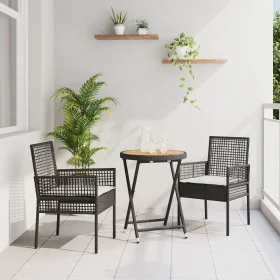 Set de Bistro de Jardín de 3 Piezas con Cojines