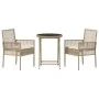 Conjunto de jardín bistró de 3 piezas con cojines beige de poliratán von , Gartenstühle - Ref: Foro24-3334966, Preis: 177,99 ...